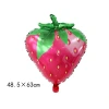 Cross-border Hawaiian fruit pineapple, watermelon, strawberry aluminum film balloon birthday party decoration aluminum foil shaped orange Specification image
